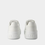 B-Court Sneakers - Balmain - Leather - White