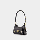 B-Buzz Shoulder Bag - Balmain - Leather - Black