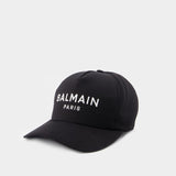 Embroidery Cap - Balmain - Cotton - Black/White