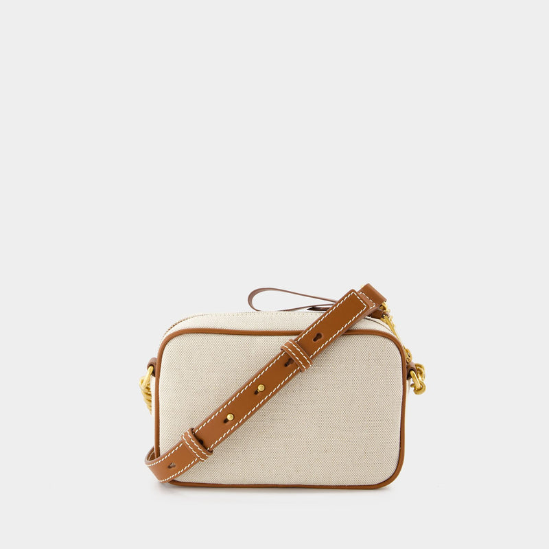 B-Army Camera Case Crossbody - Balmain - Canvas - White/Brown