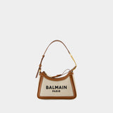 B-Army Shoulder Bag - Balmain - Canvas - White/Brown