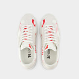 Balmain Swan Sneakers - Balmain - Leather - White/Red