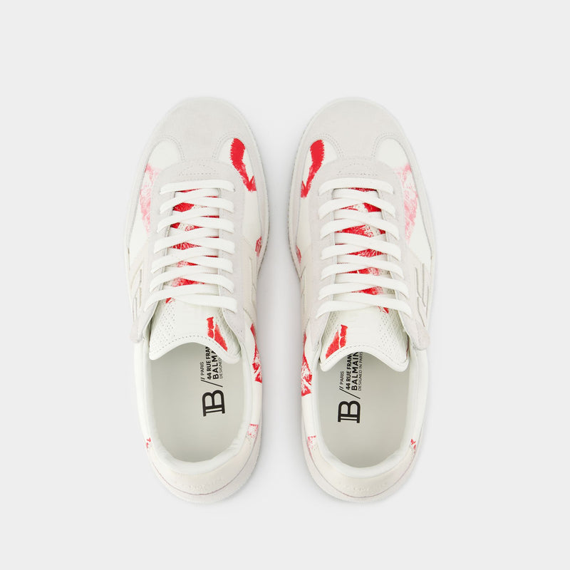 Balmain Swan Sneakers - Balmain - Leather - White/Red