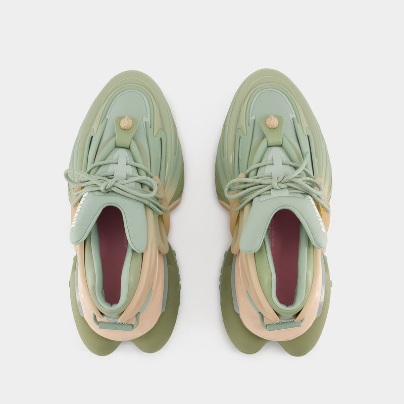 Unicorn Low Sneakers - Balmain - Leather - Olive Green