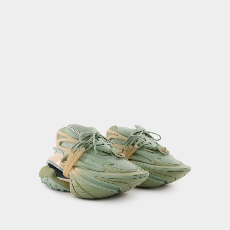 Unicorn Low Sneakers - Balmain - Leather - Olive Green