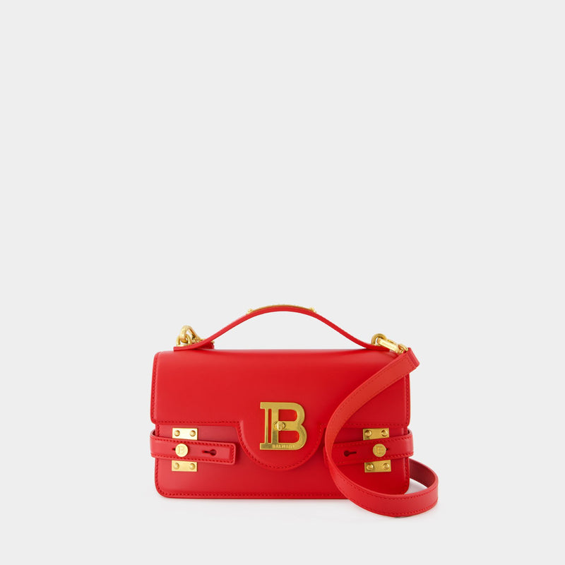 B-Buzz Shoulder 24 Purse - Balmain - Leather - Red