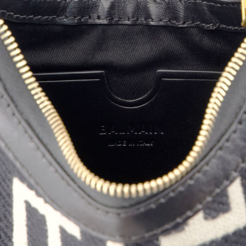 B-Army Shoulder Bag - Balmain - Cotton - Ivory/Black