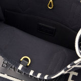 B-Army 36 Shopper Bag - Balmain - Cotton - Ivory/Black