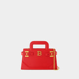 B-Buzz Small Top Handle Purse - Balmain - Leather - Red