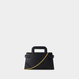 B-Buzz Small Top Handle Purse - Balmain - Leather - Black