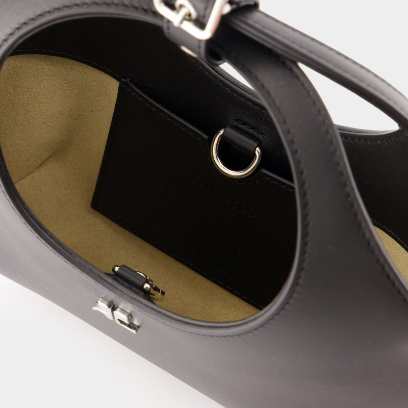 Mini Holy Purse - Courreges - Leather - Black