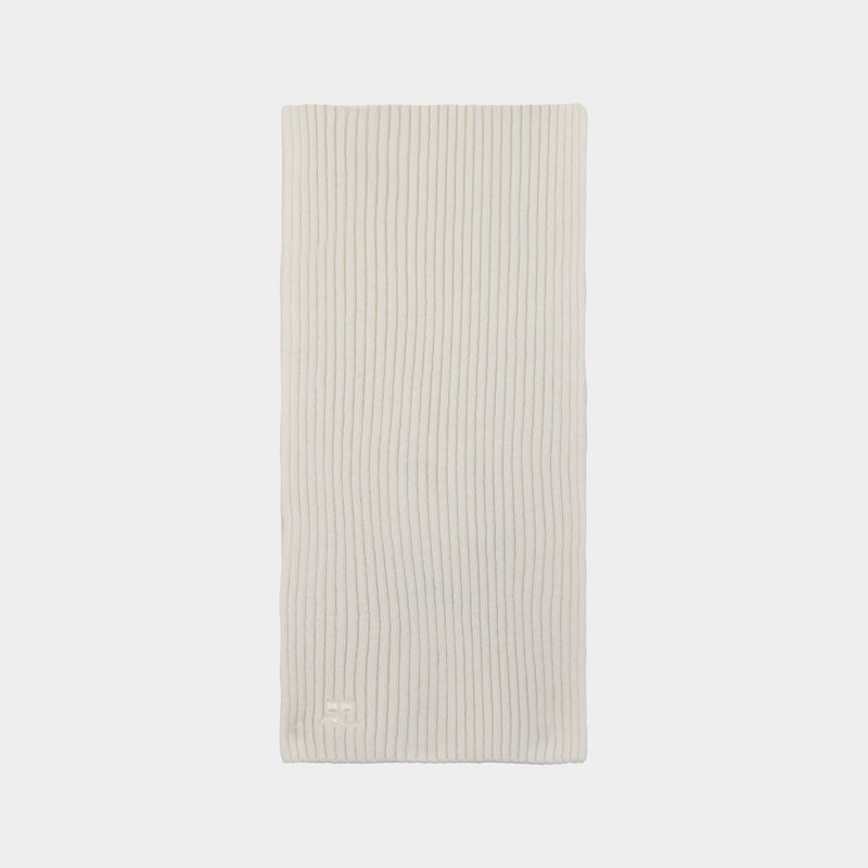 Ac Ribbed Scarf - Courreges - Wool - Neutral