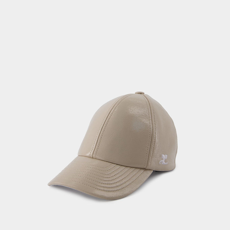 Reedition Cap - Courreges - Vinyl - Beige