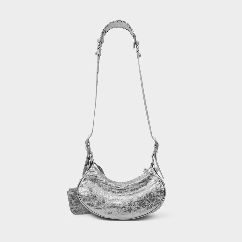 Cagole Shoulder Xs Bag - Balenciaga -  Silver - Leather