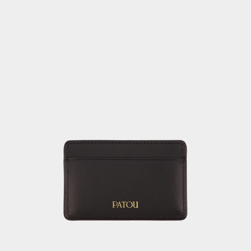 Jp Card Holder - PATOU - Leather - Black