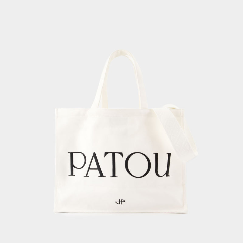 Large Shopper Bag - PATOU - Cotton - White