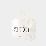 Large Shopper Bag - PATOU - Cotton - White