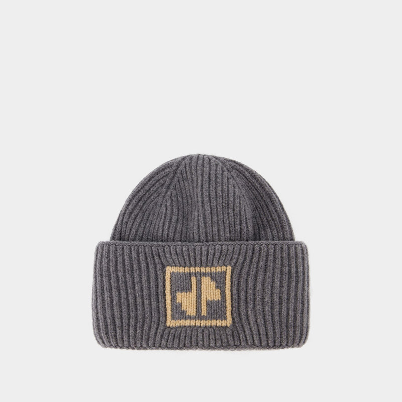 Jp Beanie - PATOU - Wool - Grey