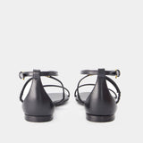 Harness Sandals - Alexander McQueen - Leather - Black/Gold