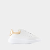 Oversized Sneakers - Alexander McQueen - Leather - White/Bronze