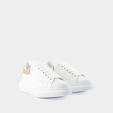 Oversized Sneakers - Alexander McQueen - Leather - White/Bronze