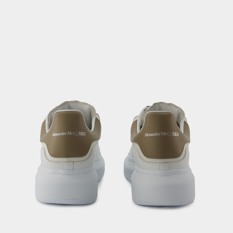 Oversized Sneakers - Alexander McQueen - Leather - White/Beige