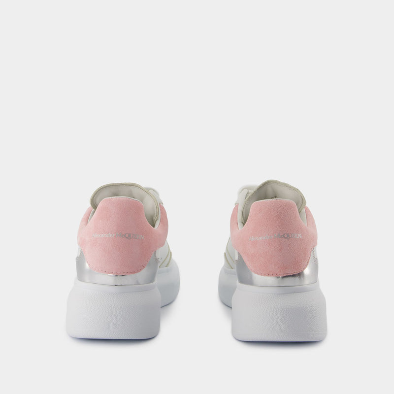 Oversized Sneakers - Alexander McQueen - Leather - White/Pink