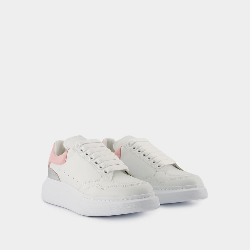 Oversized Sneakers - Alexander McQueen - Leather - White/Pink