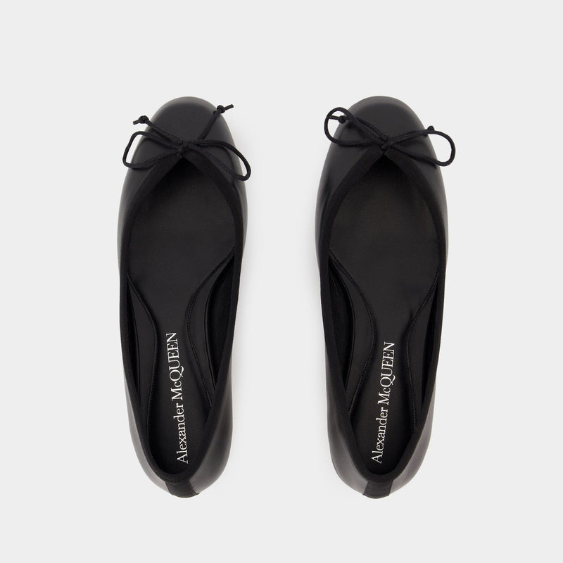 Armadillo Ballerinas - Alexander McQueen - Leather - Black