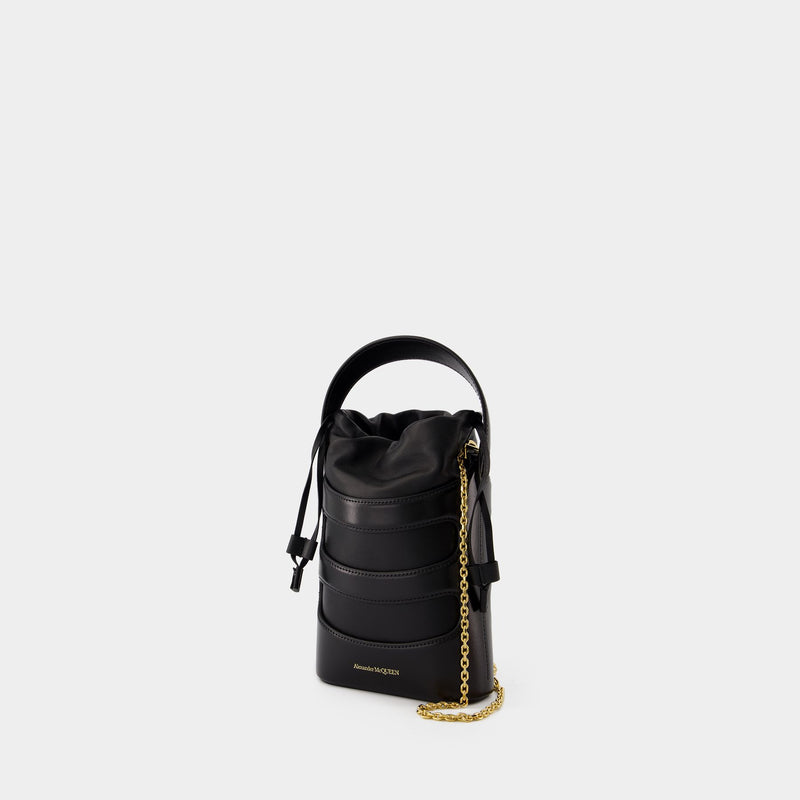 The Rise Mini Crossbody - Alexander McQueen - Leather - Black