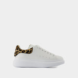 Oversized Sneakers - Alexander McQueen - Leather - White/Leopard