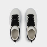 Oversized Sneakers - Alexander McQueen - Leather - White/Black