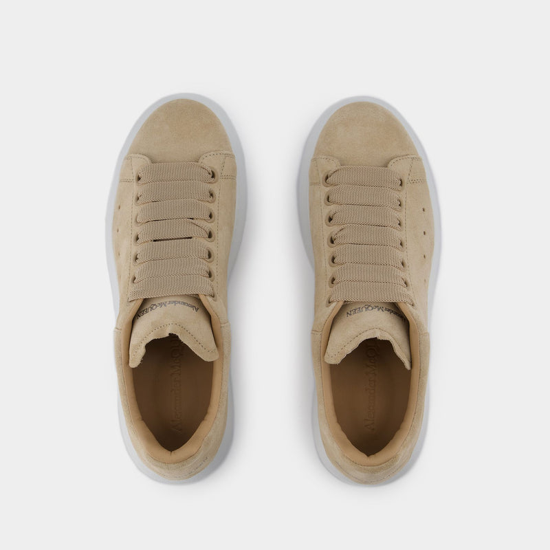 Oversized Sneakers - Alexander McQueen - Leather - Beige