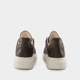 Oversized Sneakers - Alexander McQueen - Leather - Brown