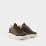 Oversized Sneakers - Alexander McQueen - Leather - Brown