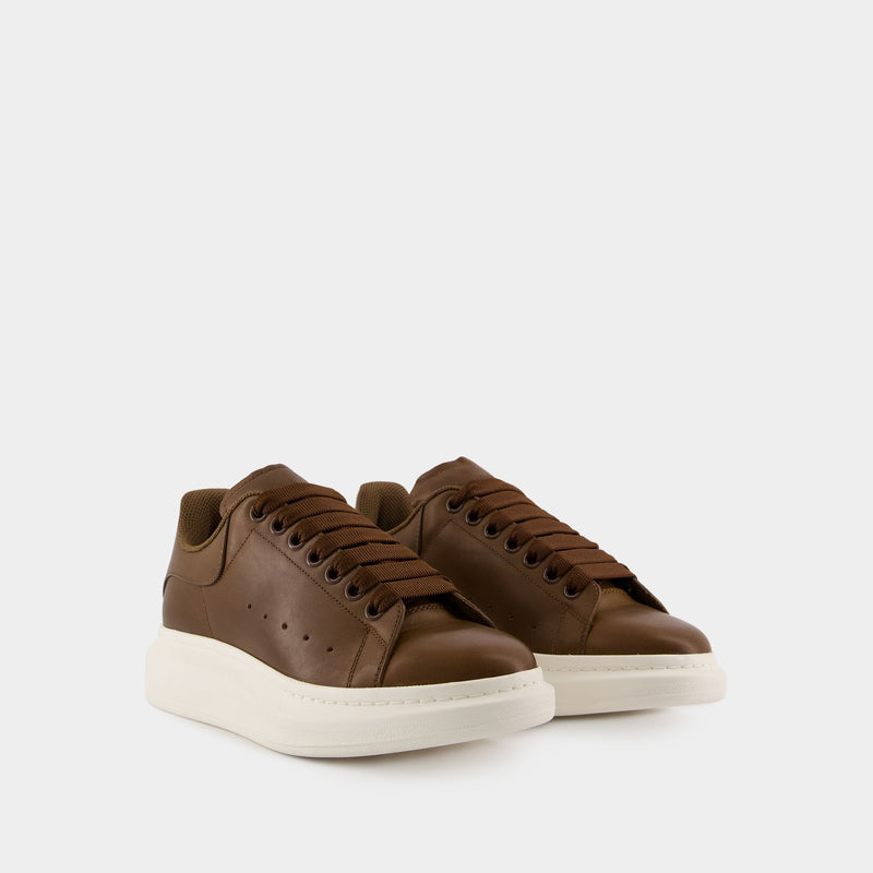 Oversized Sneakers - Alexander McQueen - Leather - Khaki