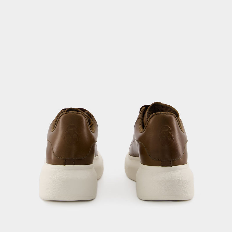 Oversized Sneakers - Alexander McQueen - Leather - Khaki