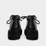 Rubber Scarf Ankle Boots - Alexander McQueen - Synthetic - Black