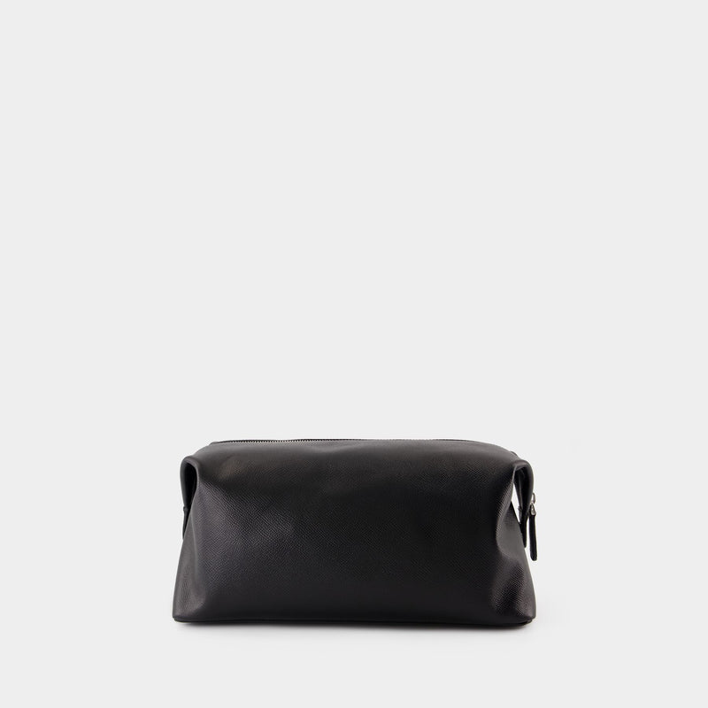 Paris Paris Toilet Pouch - AMI Paris - Leather - Black