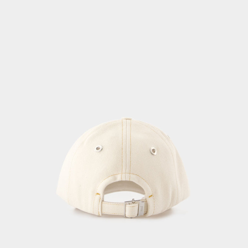 Red Adc Cap - AMI Paris - Cotton - White