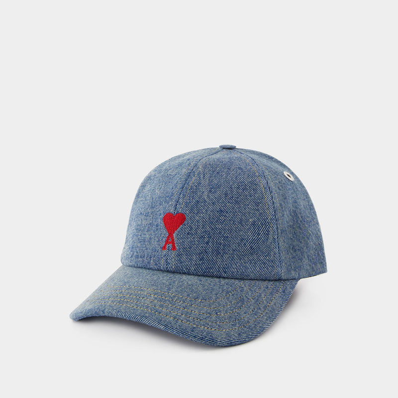 Red Adc Cap - AMI Paris - Cotton - Blue