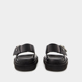 Fussbet Sandals - AMI Paris - Leather - Black