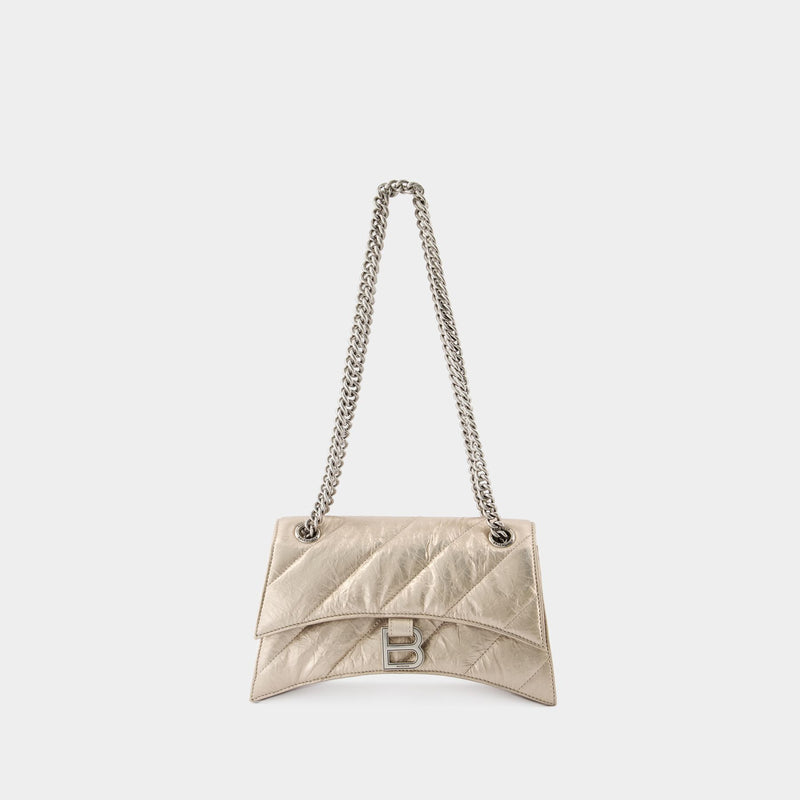 Crush Chain S Crossbody - Balenciaga - Leather - Beige