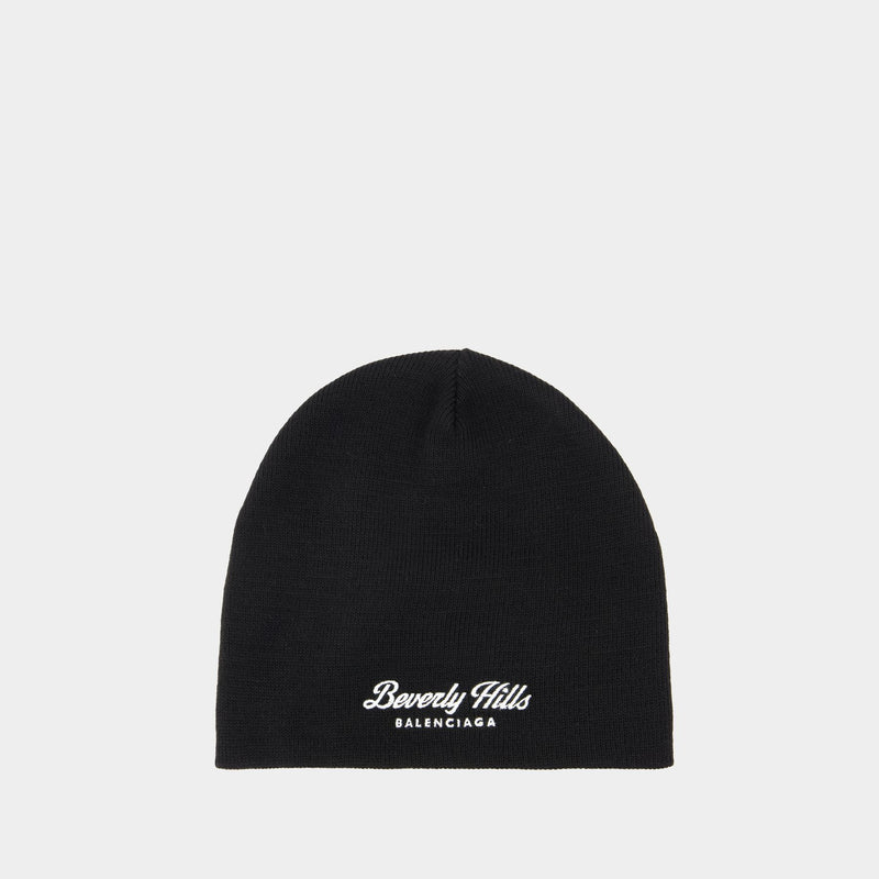 Beverly Hills Beanie - Balenciaga - Wool - Black/White