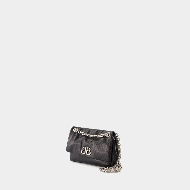 Monaco Mini Shoulder Bag - Balenciaga - Leather - Black