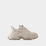 Triple S Sneakers - Balenciaga - Leather - Beige