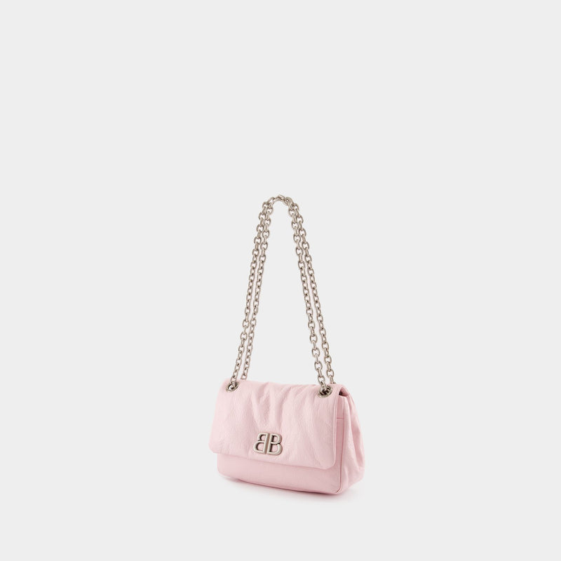 Monaco Mini Shoulder Bag - Balenciaga - Leather - Pink