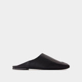 Heritage Shadow Mules - Courreges - Leather - Black