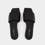 Heritage Shadow Sandals - Courreges - Leather - Black