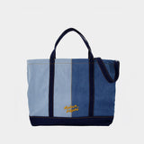 Fox Head Weekender Shopper Bag - Maison Kitsune - Denim - Blue